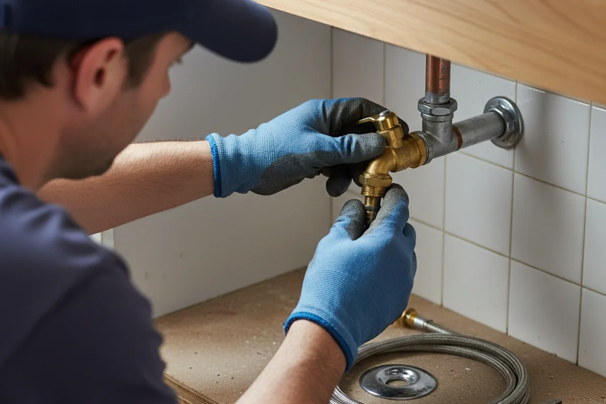 Shutoff valve and fitting work during Emergency Plumbing in Climax